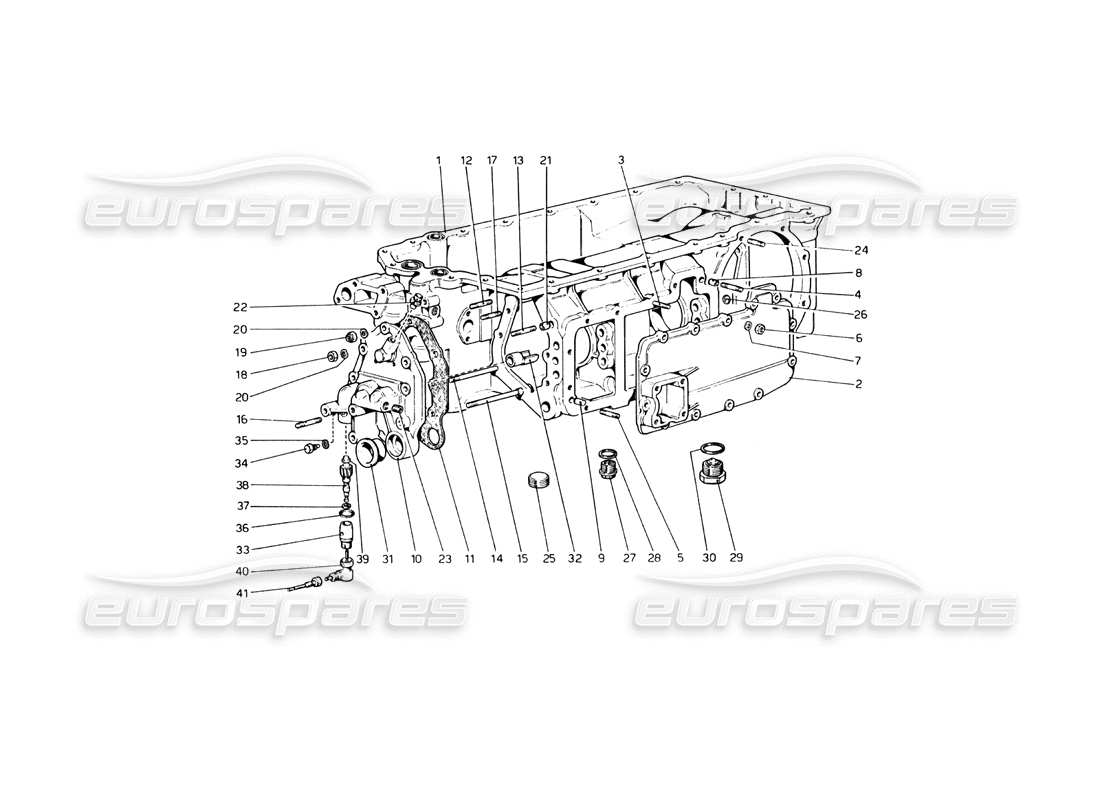 ferrari 365 gt4 berlinetta boxer boîte de vitesses (jusqu'au numéro de voiture 17535) schéma des pièces