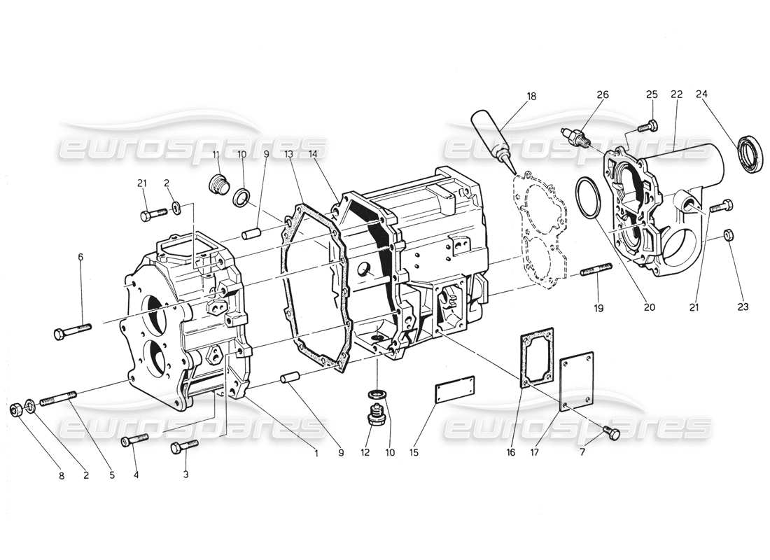 maserati biturbo spider boîte de transmission schéma des pièces