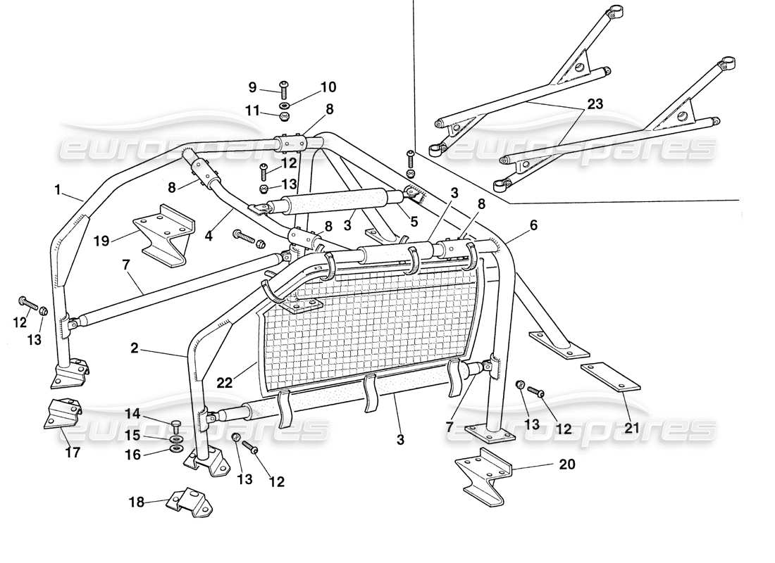 ferrari 355 challenge (1999) roll bar schéma des pièces