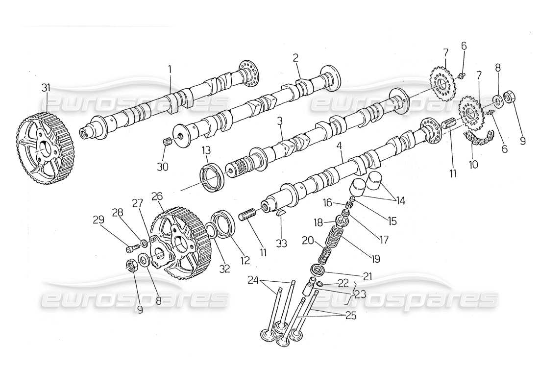 maserati 2.24v schéma des pièces de distribution