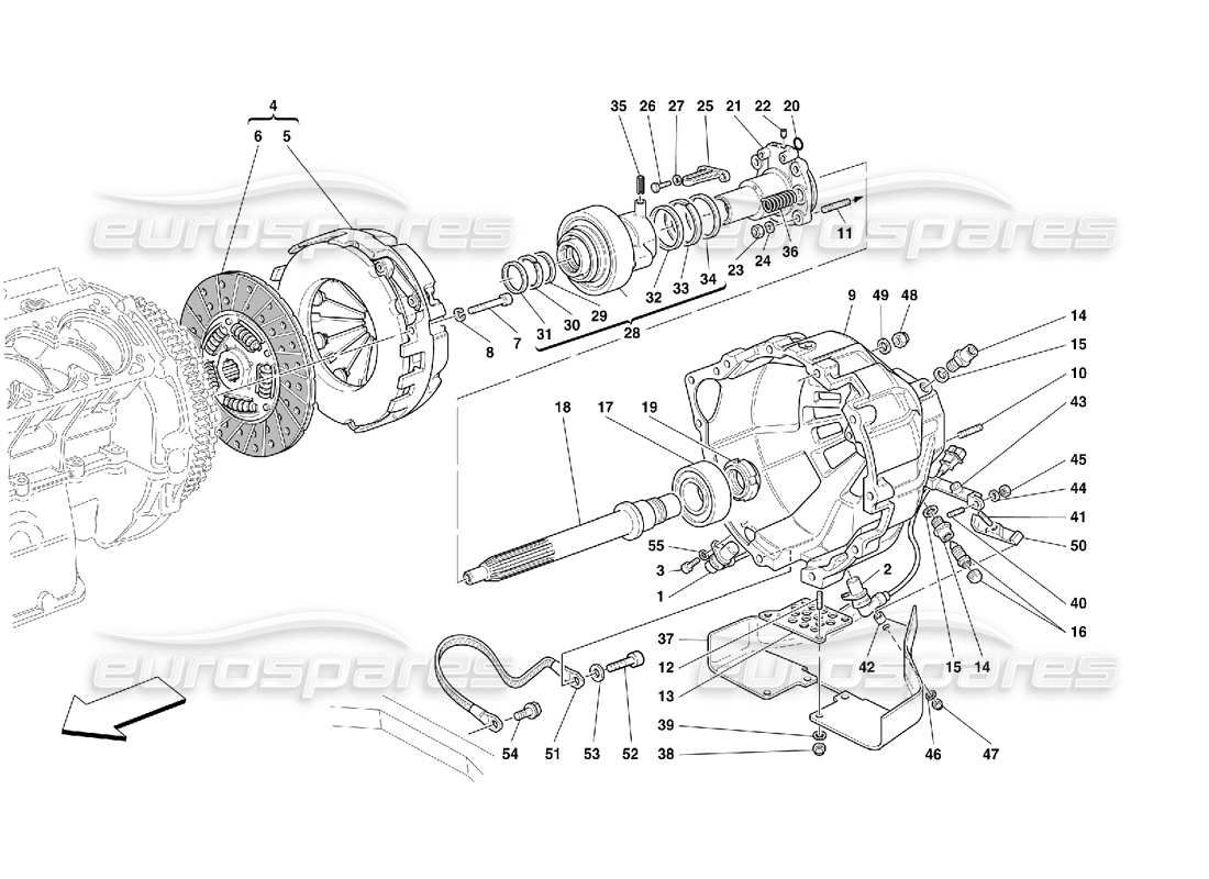 ferrari 456 gt/gta embrayage - commandes - pas pour 456 diagramme de pièce gta