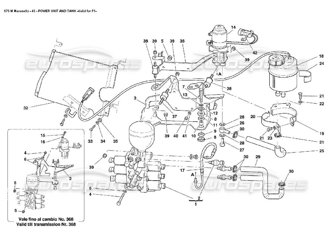 ferrari 575m maranello unité de puissance et réservoir valables pour f1 diagramme de pièces