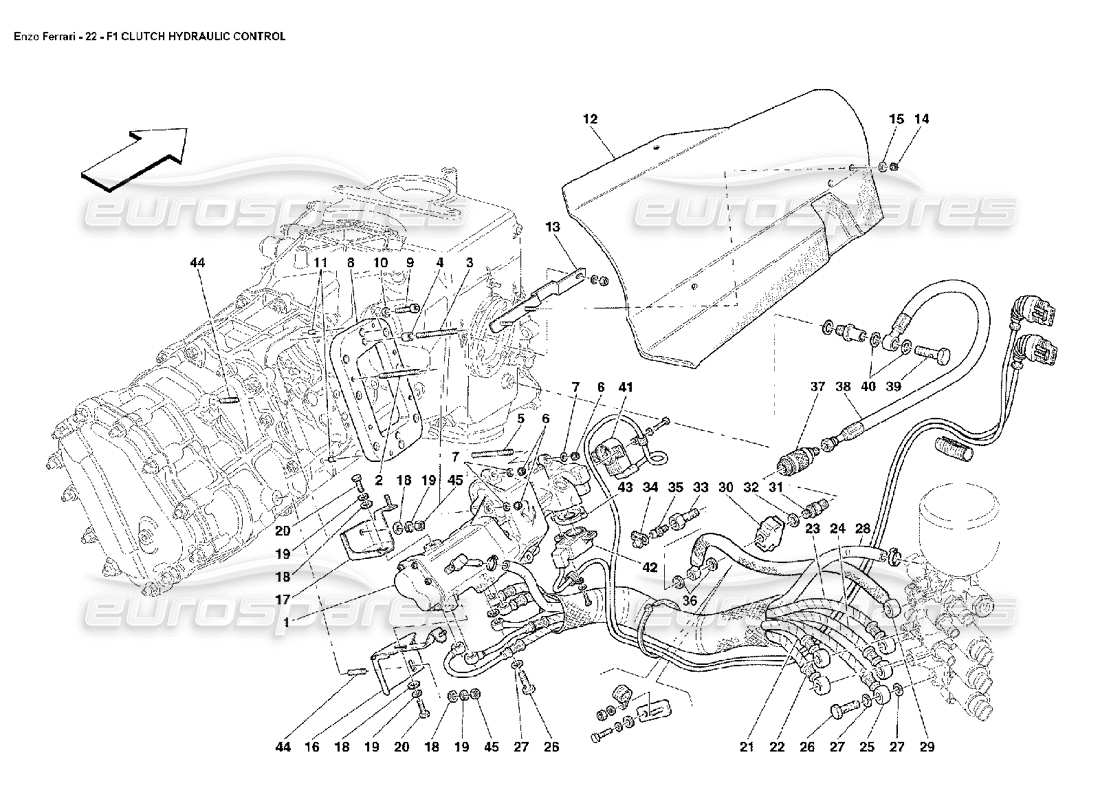 ferrari enzo f1 commande hydraulique d'embrayage schéma des pièces