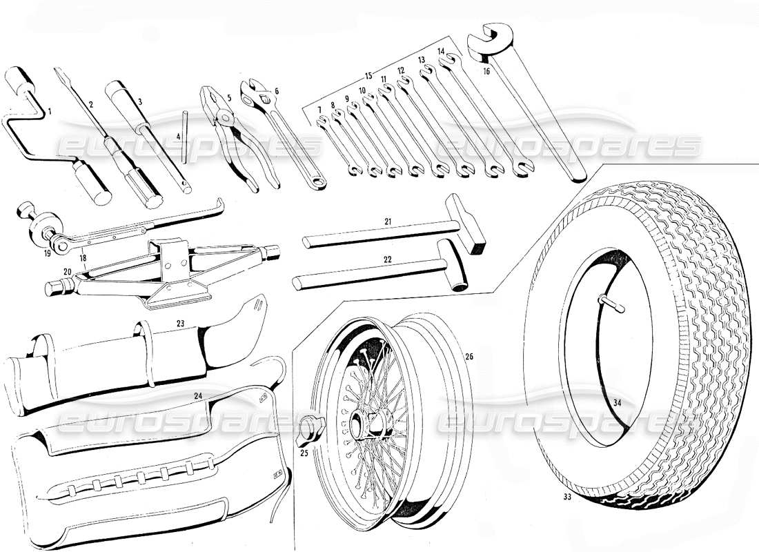 maserati mistral 3.7 diagramme des pièces d'outils