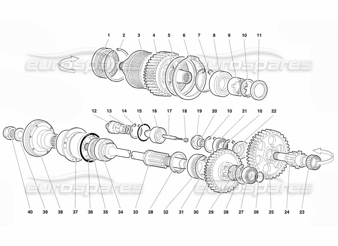 lamborghini diablo vt (1994) diagramme des pièces du couplage visqueux