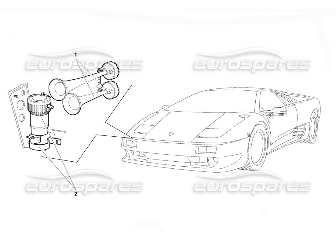 lamborghini diablo vt (1994) accessoires (valable pour la version suisse - avril 1994) schéma des pièces