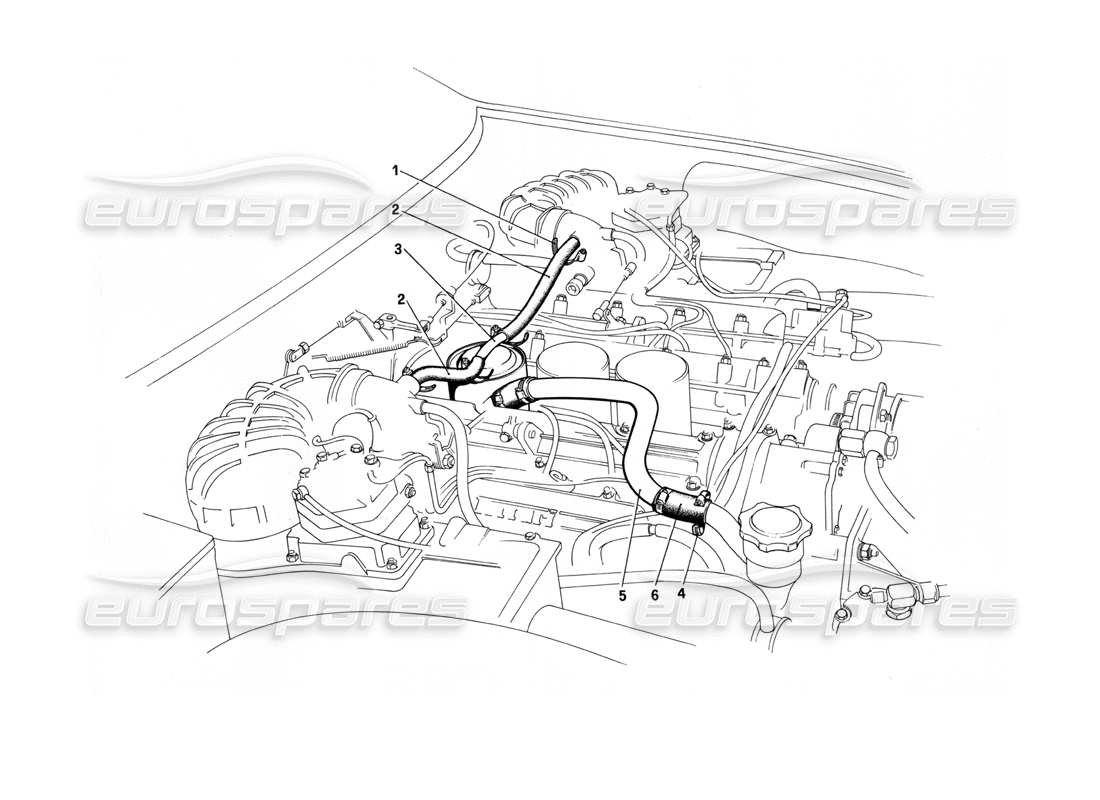 ferrari 412 (mechanical) système blow-by schéma des pièces