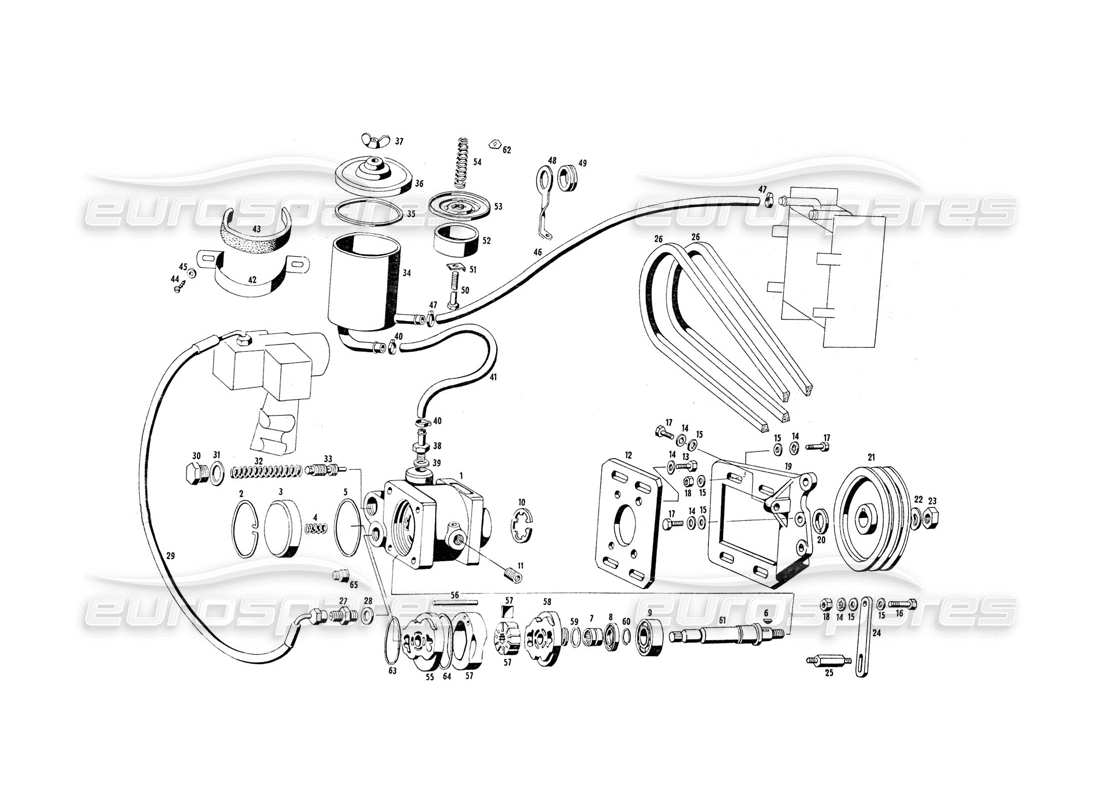 maserati indy 4.2 direction hydraulique schéma des pièces