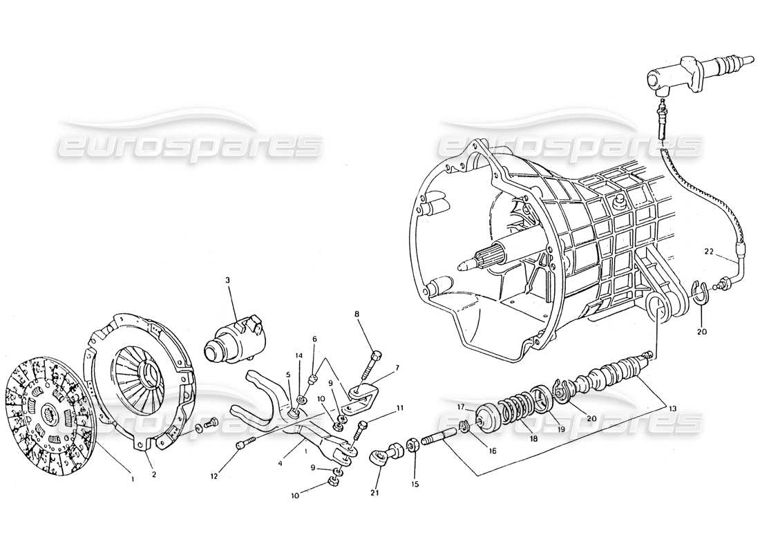 maserati 418 / 4.24v / 430 embrayage pour boite de vitesse getrag schéma des pièces