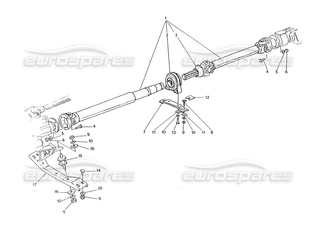 maserati 418 / 4.24v / 430 arbre d'hélice, diagramme de pièces getrag