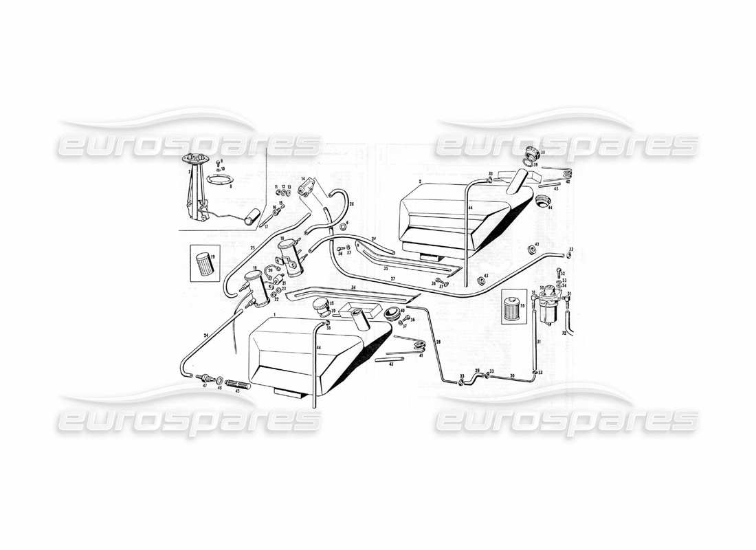 maserati indy 4.2 réservoir de carburant et pompe schéma des pièces