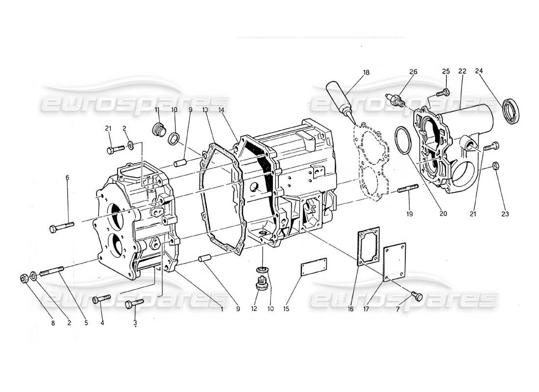 maserati 2.24v schéma des pièces de la boîte de transmission