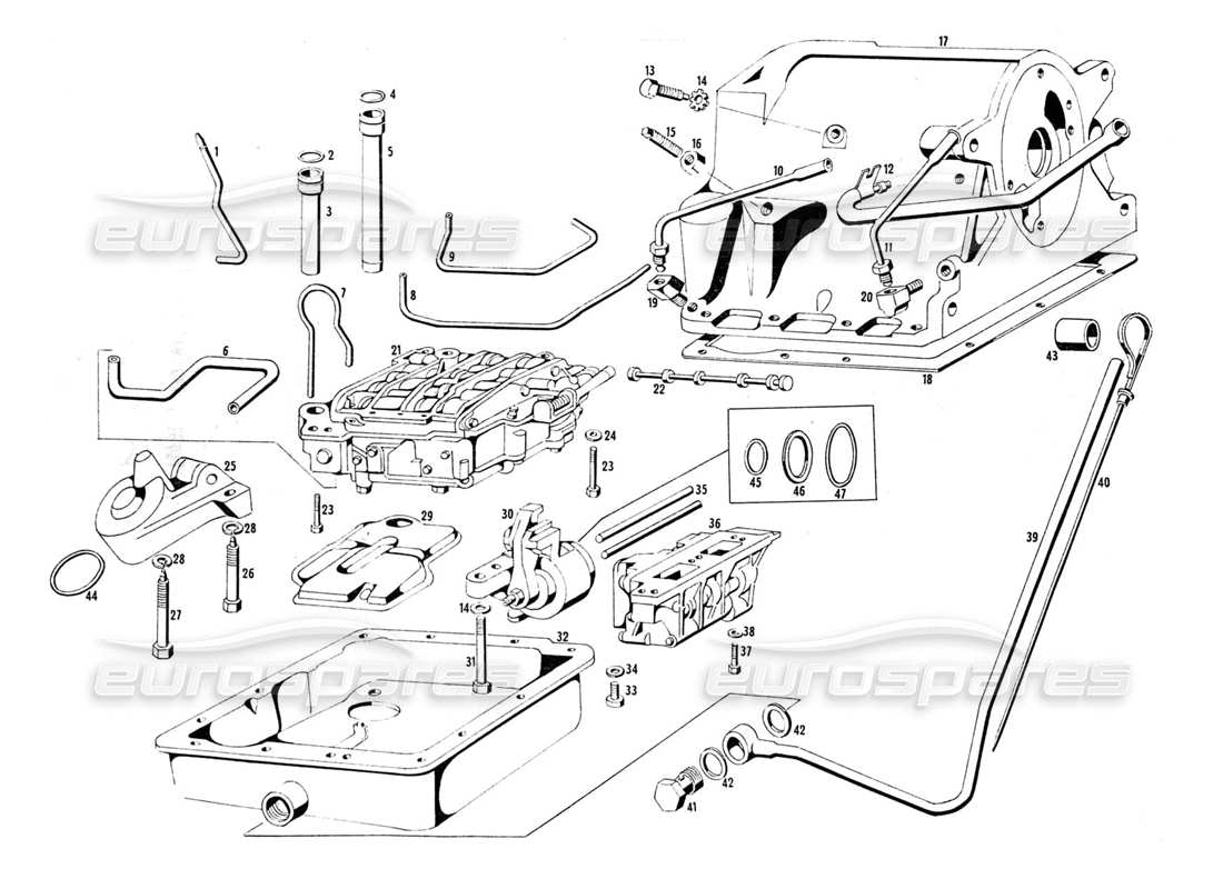 maserati indy 4.2 schéma des pièces des soupapes de transmission automatique