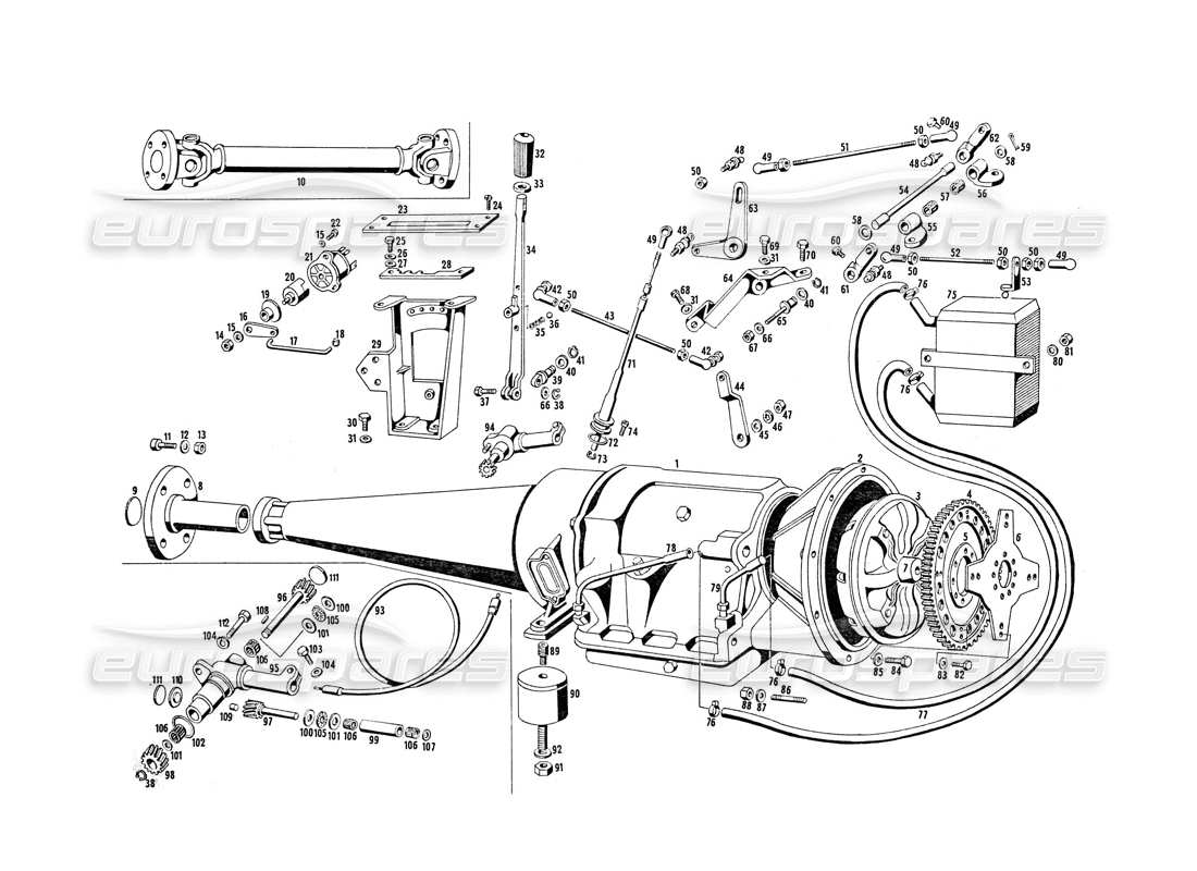 maserati indy 4.2 transmission automatique schéma des pièces