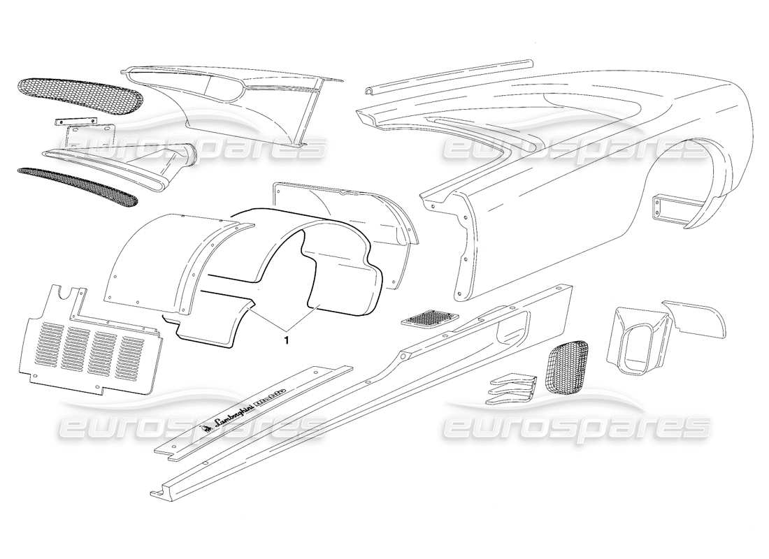lamborghini diablo vt (1994) éléments du corps (valable pour la version suisse - avril 1994) diagramme des pièces