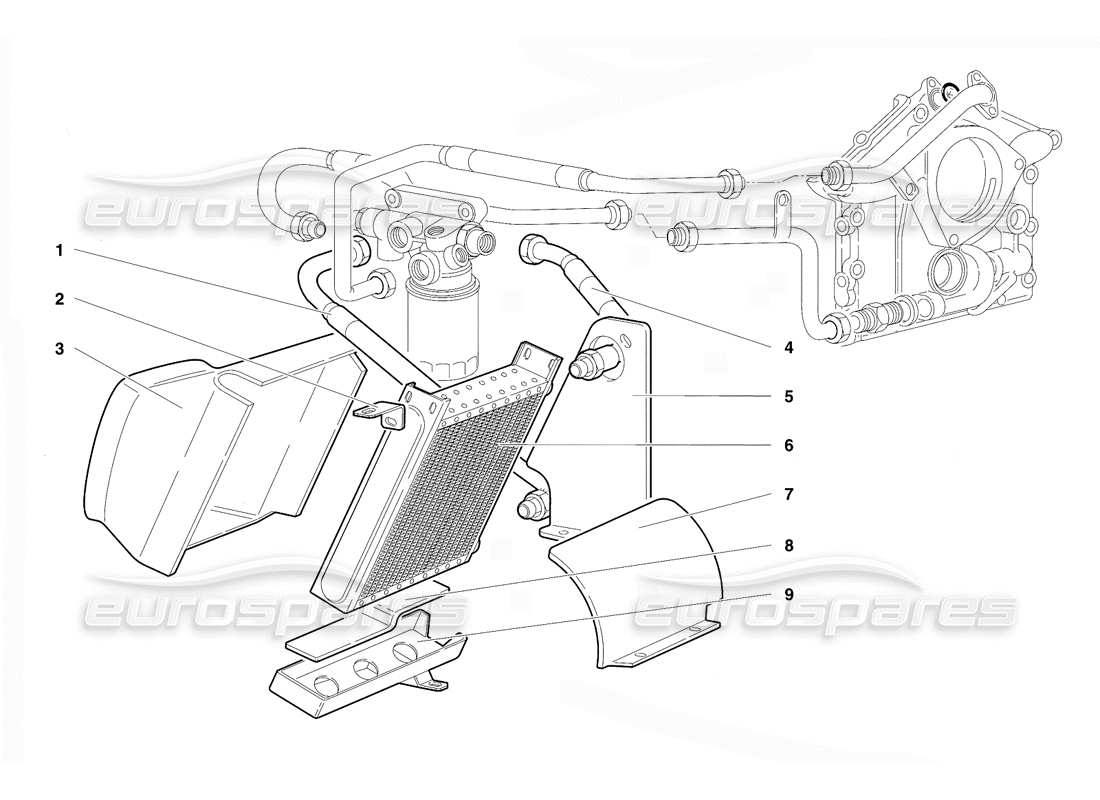 lamborghini diablo vt (1994) système d'huile moteur (valable pour la version rh d. - avril 1994) schéma des pièces