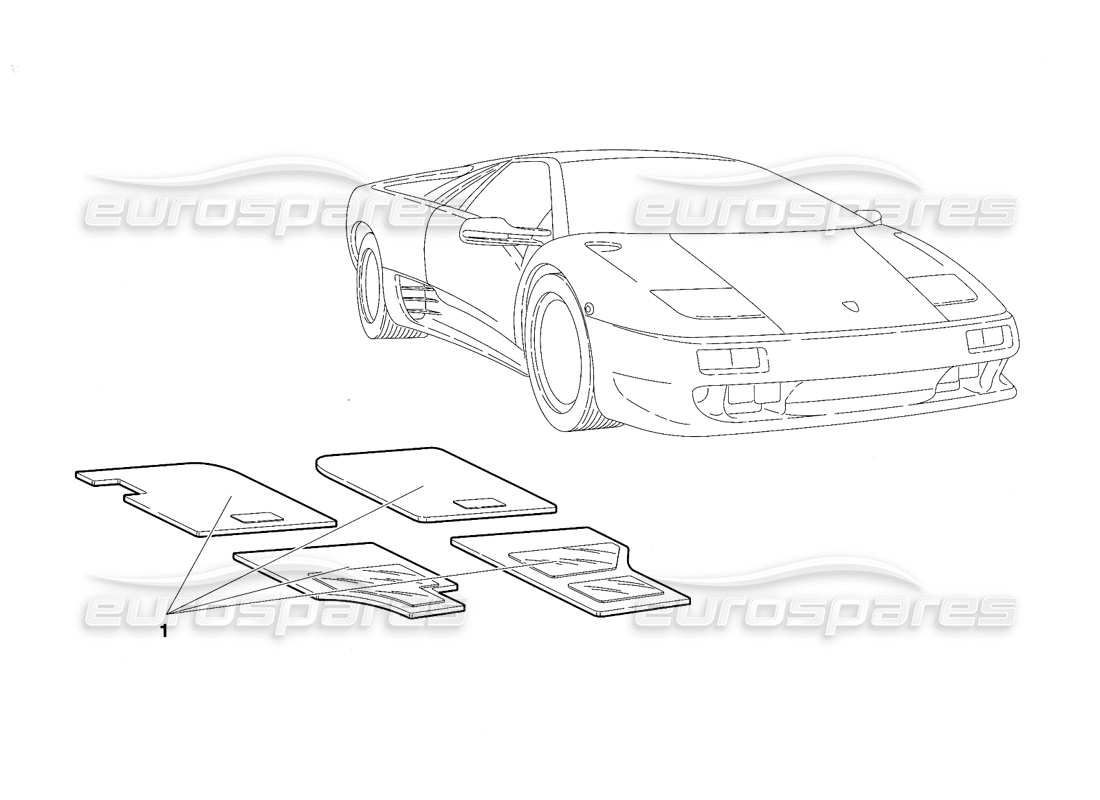 lamborghini diablo vt (1994) accessoires (valable pour la version rh d. - avril 1994) schéma des pièces