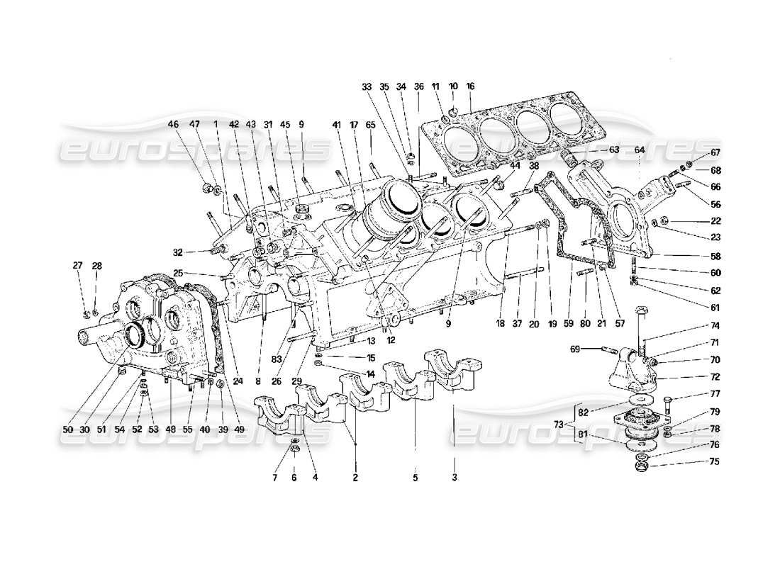 ferrari f40 bloc moteur schéma des pièces