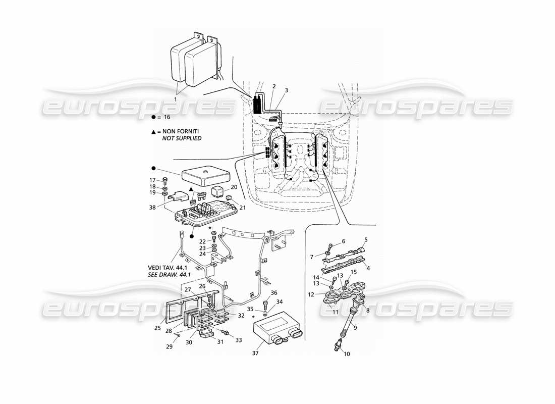 maserati qtp v6 evoluzione système de mise à feu schéma des pièces