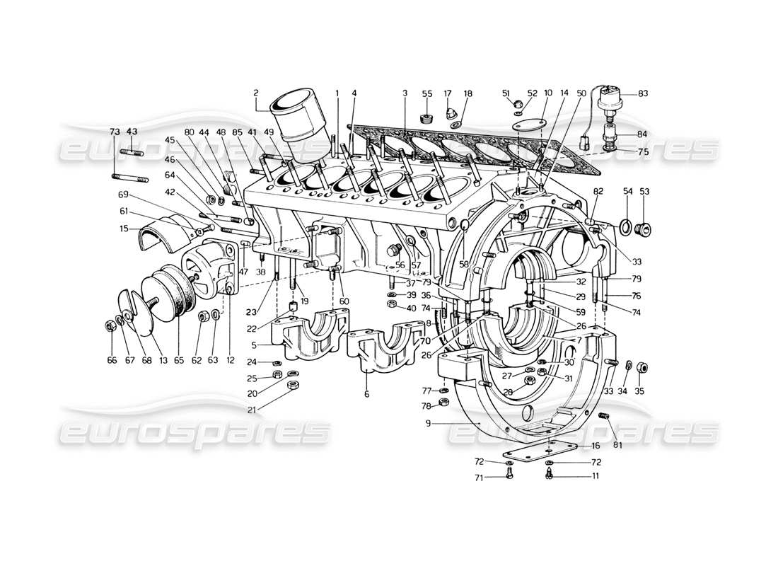 ferrari 400 gt (mechanical) carter moteur schéma des pièces