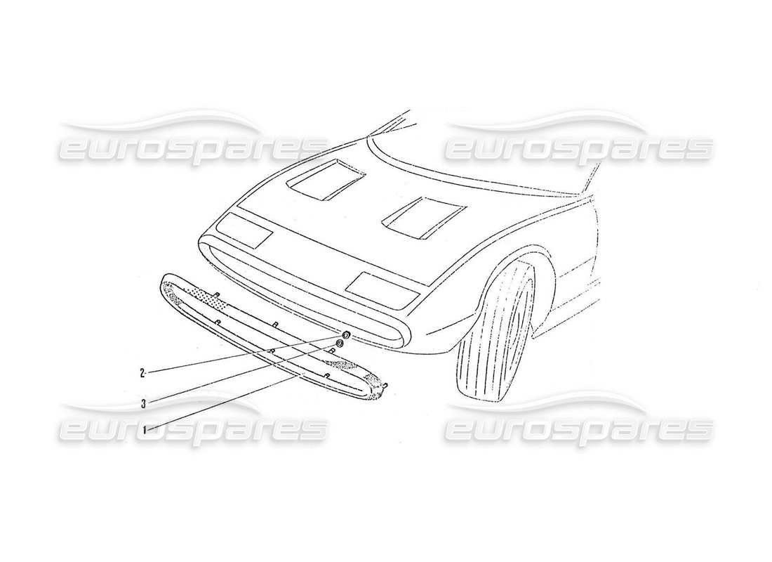 ferrari 365 gtc4 (coachwork) le pare-choc avant schéma des pièces
