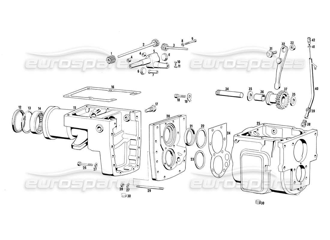 maserati ghibli 4.7 / 4.9 boîtier de transmission schéma des pièces