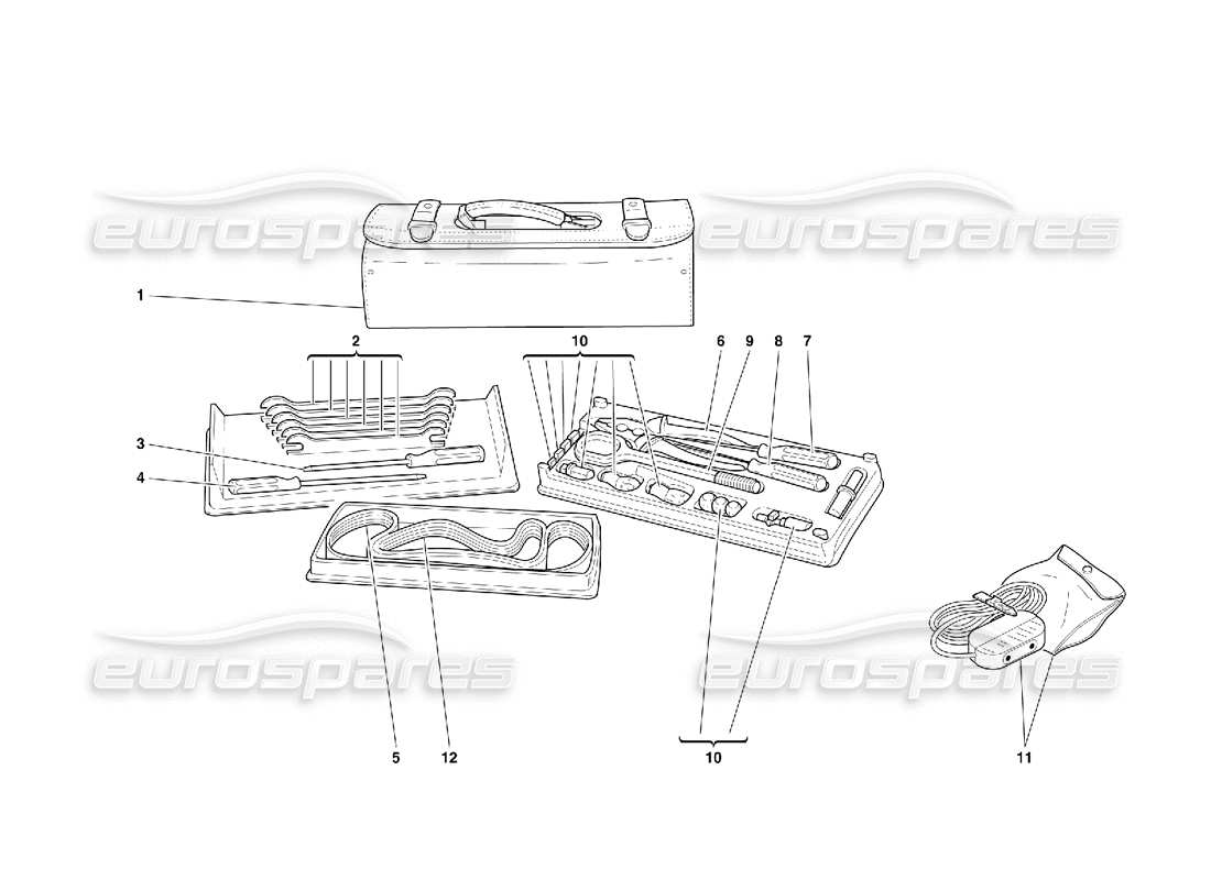 ferrari 456 gt/gta diagramme des pièces d'équipement