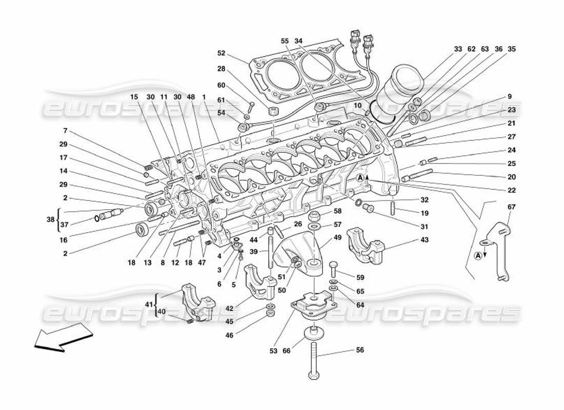 ferrari 575 superamerica carter moteur schéma des pièces