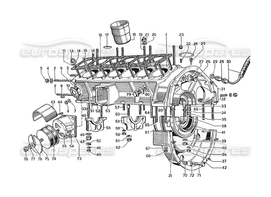 ferrari 275 gtb4 carter moteur schéma des pièces
