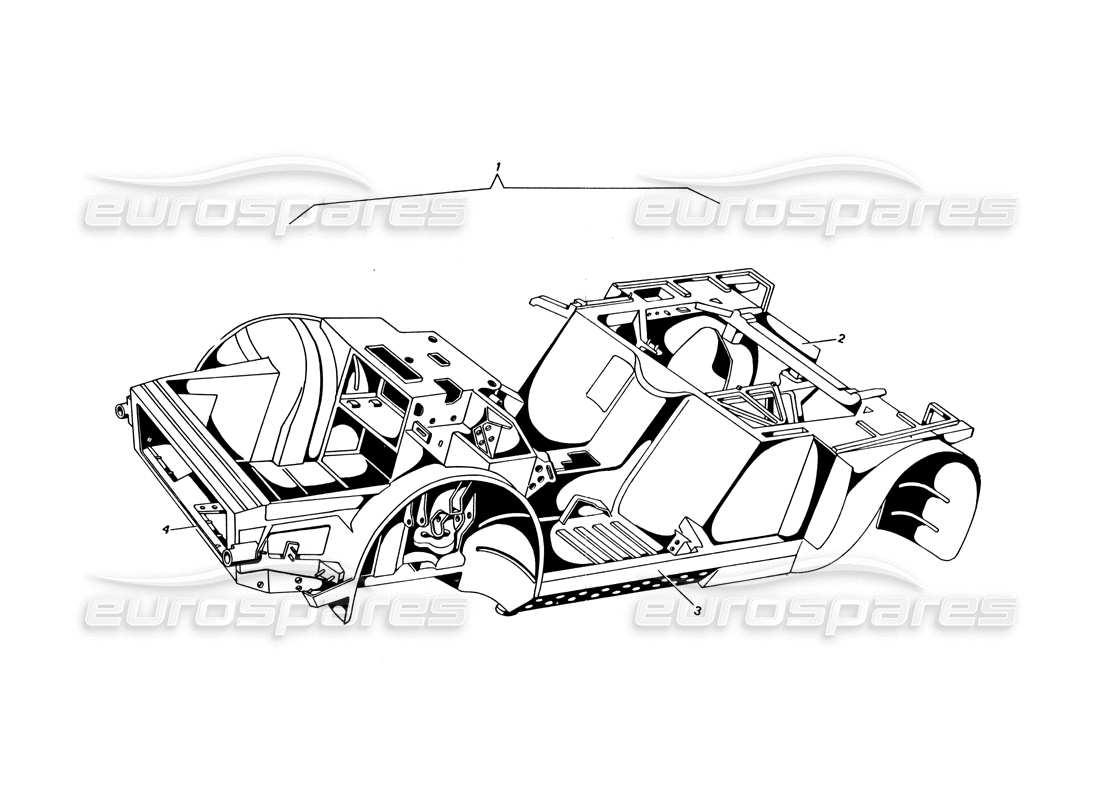 maserati bora (usa variants) diagramme des pièces du cadre