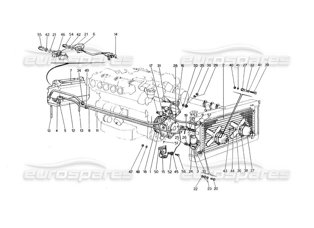 ferrari 400 gt (mechanical) système de conditionnement d'air schéma des pièces