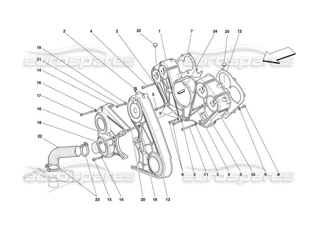 ferrari 575 superamerica couvercle de moteur schéma des pièces