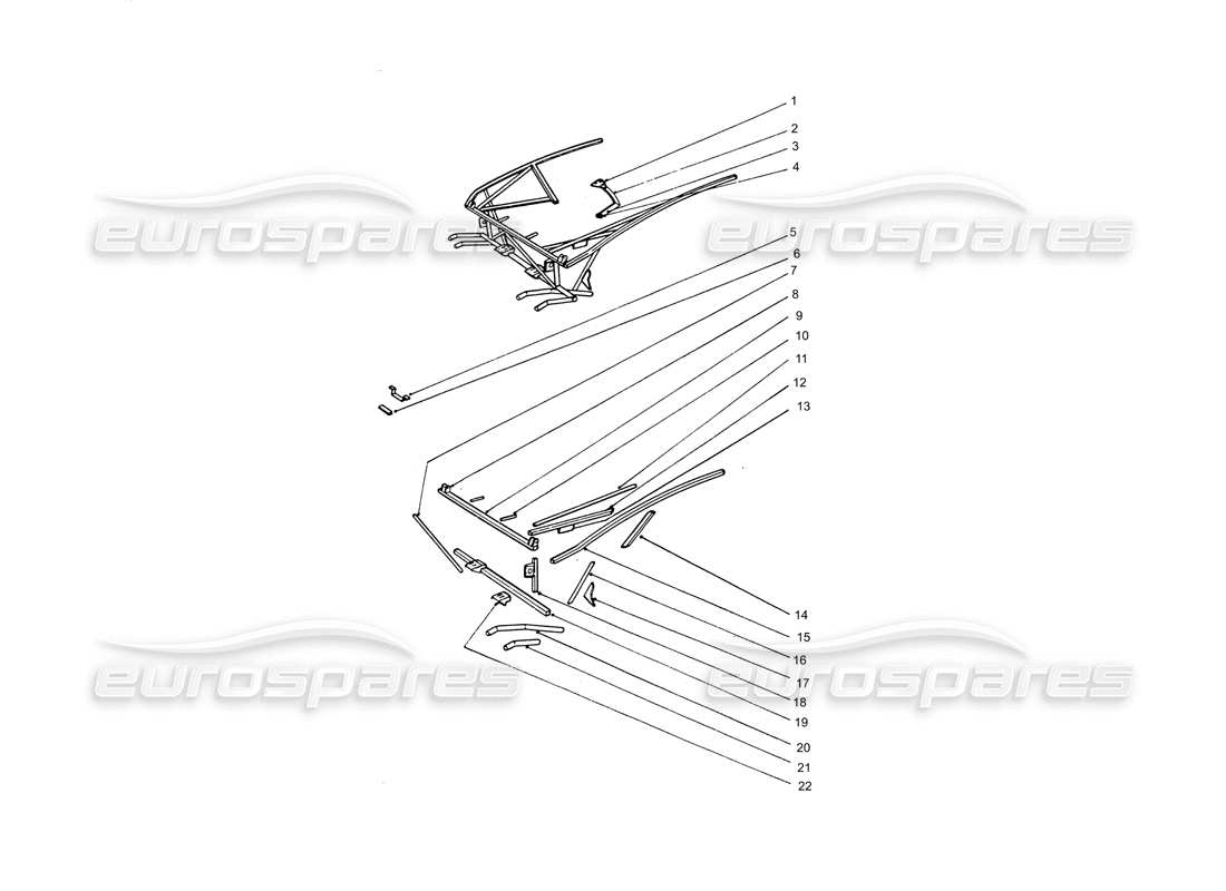 ferrari 365 gtb4 daytona (coachwork) diagramme des pièces de travail du cadre avant