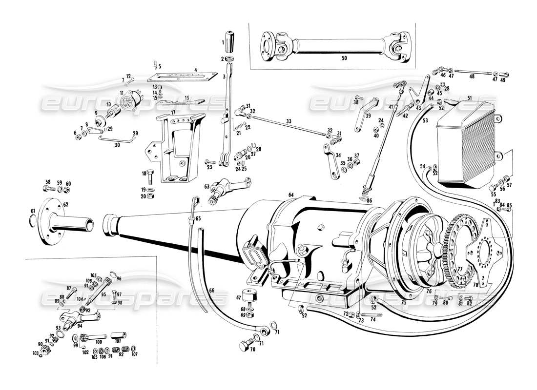 maserati ghibli 4.7 / 4.9 transmission automatique schéma des pièces