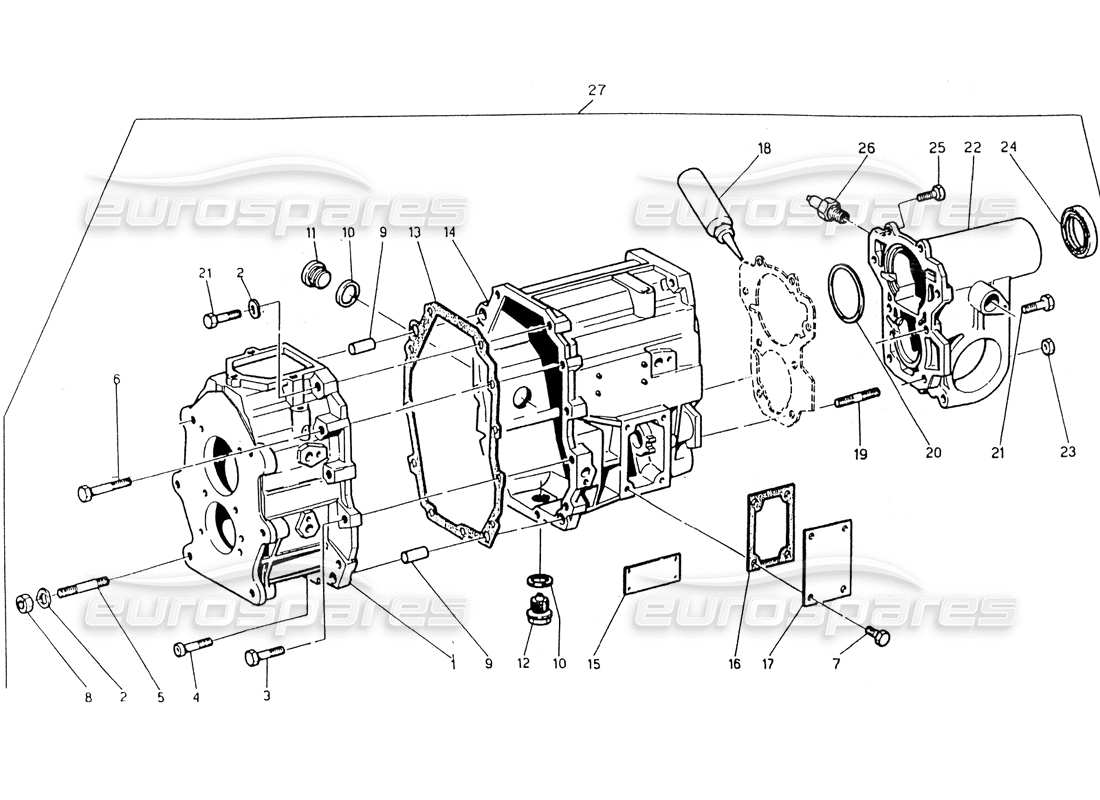 maserati 418 / 4.24v / 430 boîte de vitesses, diagramme de pièces zf