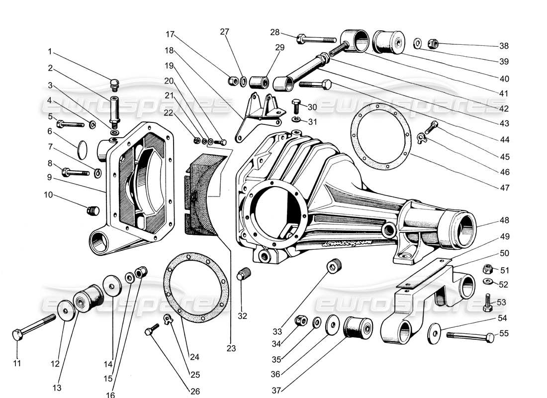 lamborghini espada differential box (0 to 750) part diagram