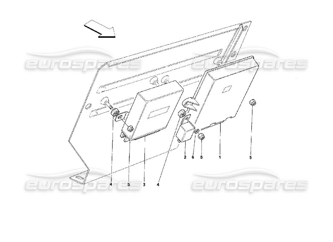 ferrari mondial 3.4 t coupe/cabrio unités et dispositifs de commutation pour plaque repose-pieds schéma des pièces