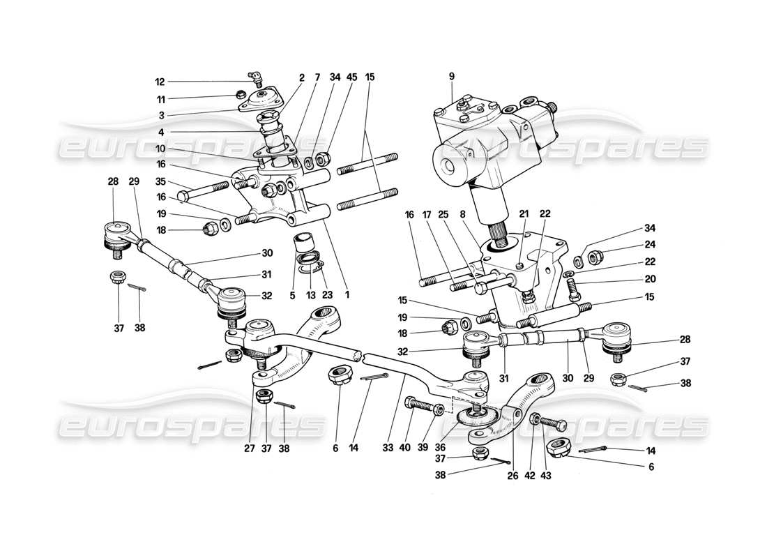 ferrari 412 (mechanical) liaison de direction schéma des pièces