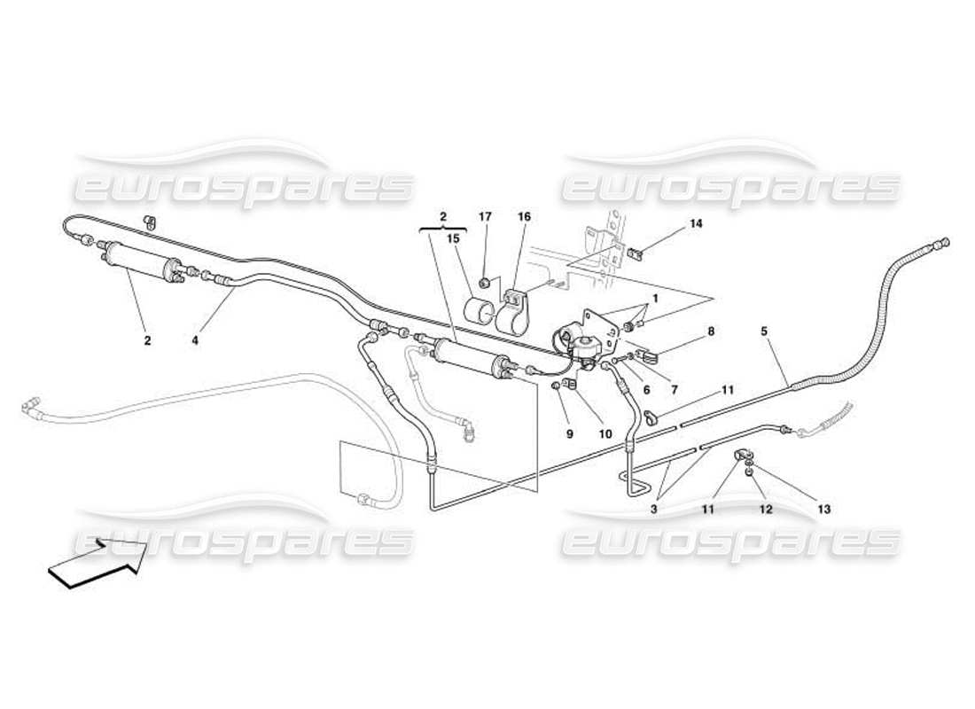 ferrari 550 barchetta système de refroidissement du carburant – valable pour les états-unis et le canada – schéma des pièces