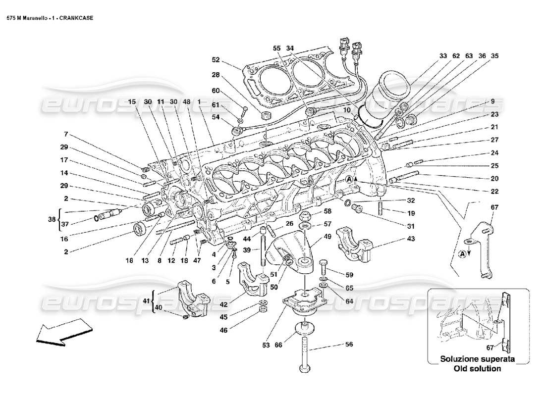 ferrari 575m maranello carter moteur schéma des pièces