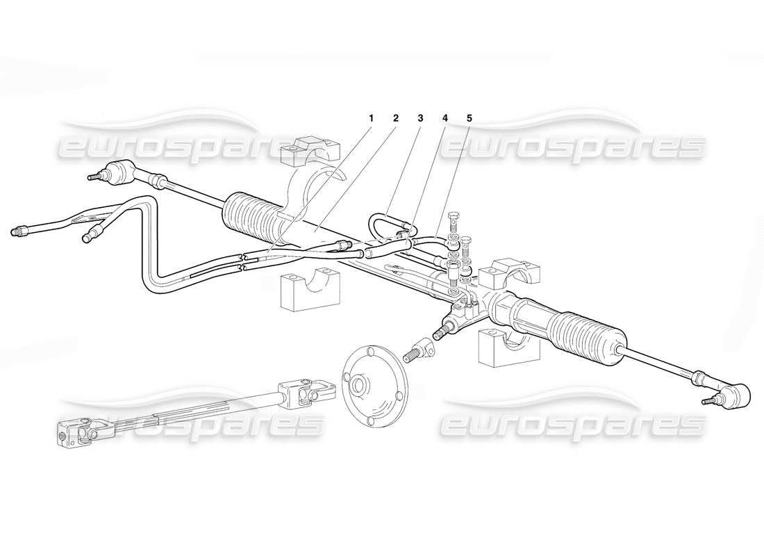 lamborghini diablo vt (1994) direction (valable pour la version rh d. - avril 1994) schéma des pièces