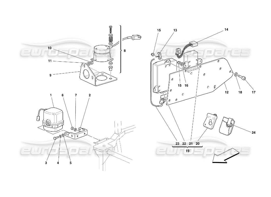 ferrari 456 gt/gta cartes et dispositifs électriques antivol - valable pour motronic 5.2 schéma des pièces