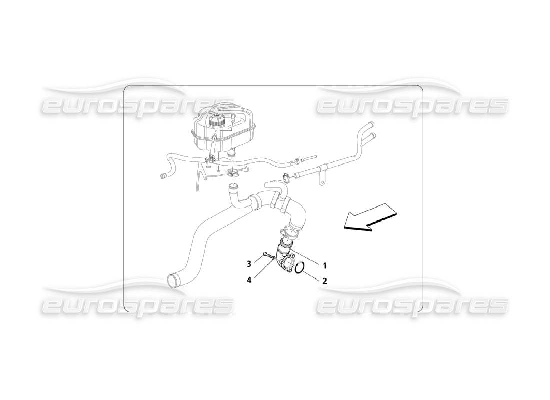 maserati qtp. (2006) 4.2 système de refroidissement : diagramme de pièces de la pompe à eau