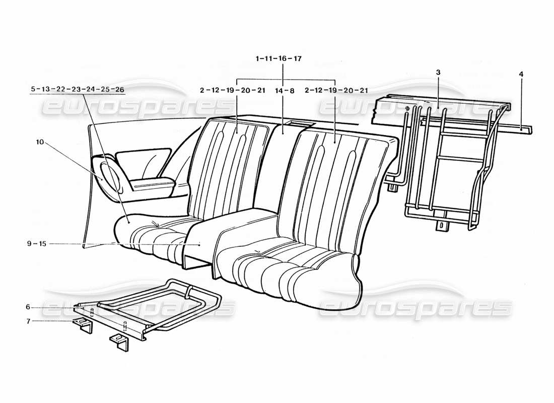 un schéma de pièces du catalogue de pièces ferrari 400 gt / 400i (coachwork)