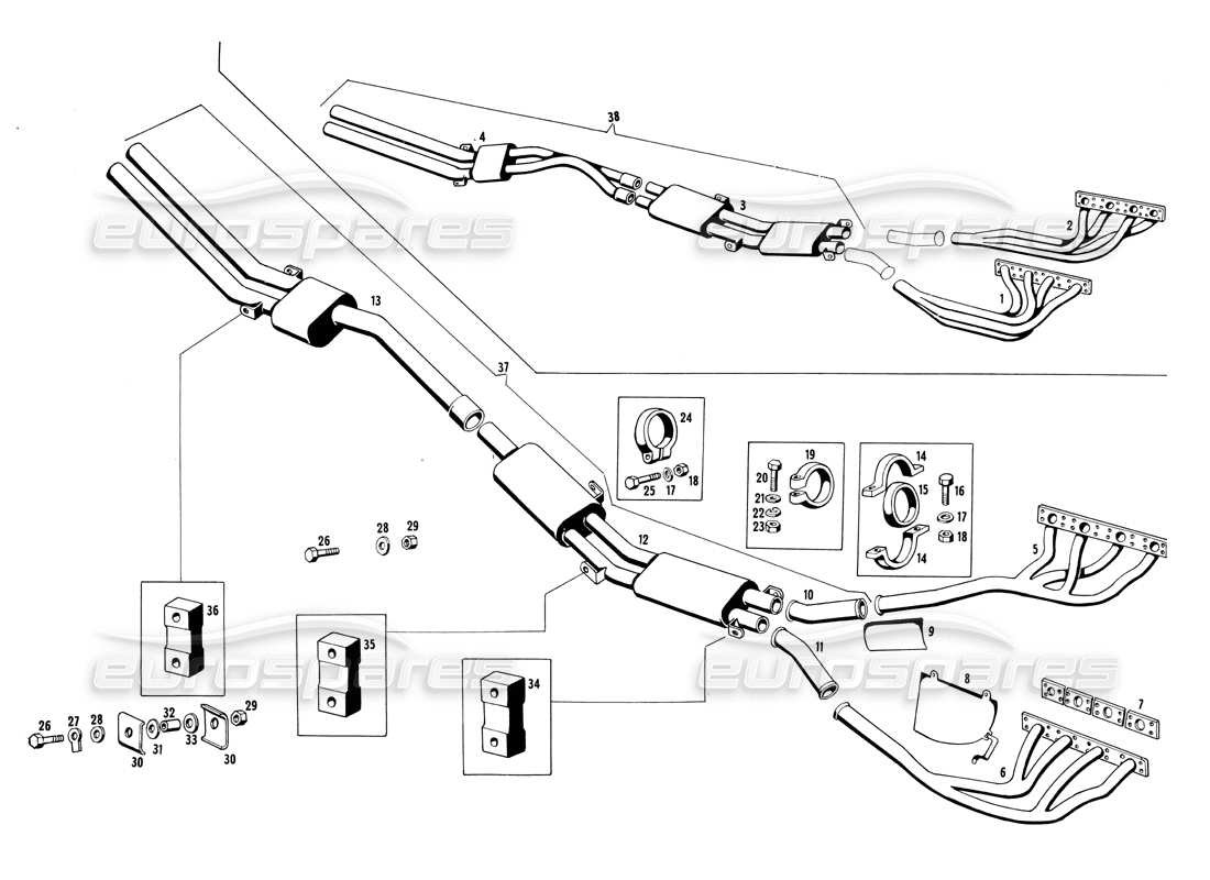 schéma de pièce contenant le numéro de pièce 115 cm 64340