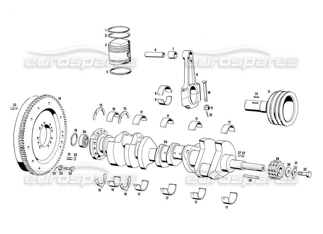 schéma de pièce contenant le numéro de pièce 115 mm 64209