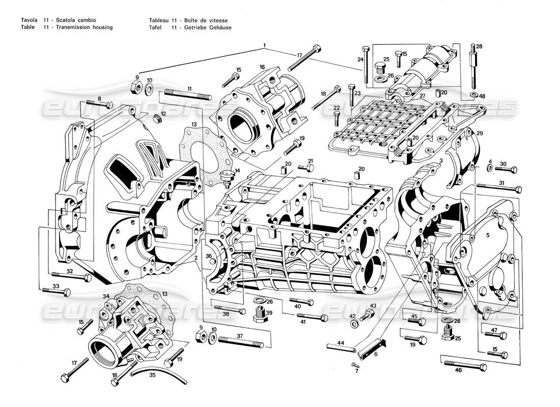 schéma de pièce contenant le numéro de pièce 122 tc 78470