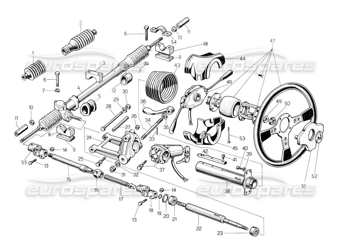 un schéma de pièces du catalogue de pièces lamborghini countach 5000 qvi (1989)