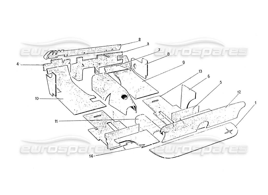 un schéma de pièces du catalogue de pièces ferrari 330 et 365