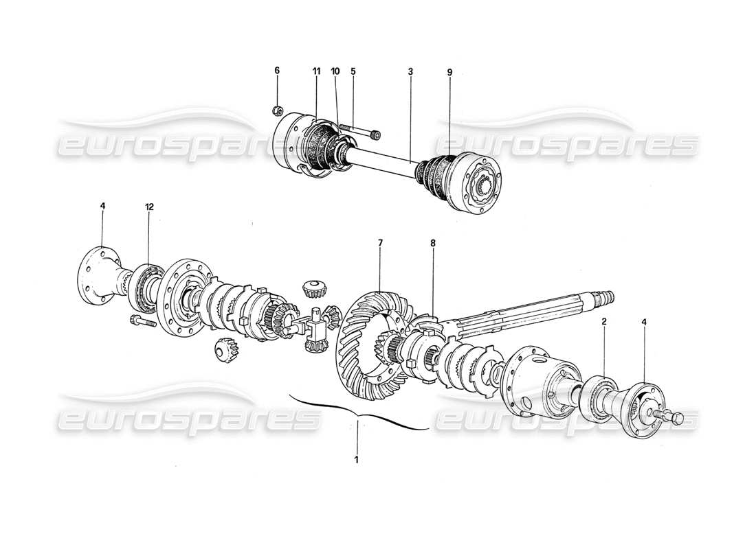 un schéma de pièces du catalogue de pièces ferrari 288 gto
